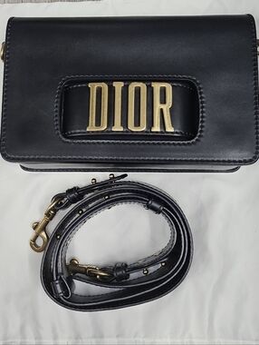 Christian Dior Smooth Calfskin Dio(r)evolution Flap Bag Black